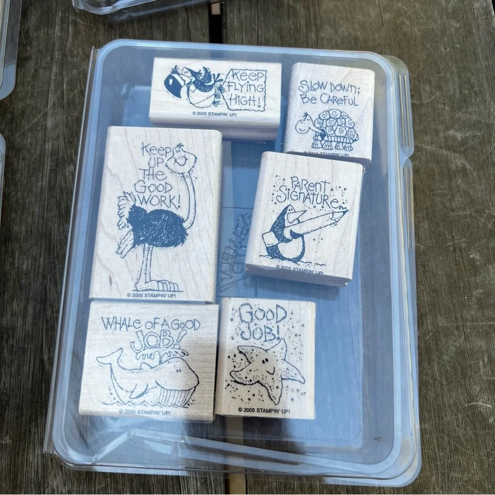 Vintage Early 2000s Stampin' Up Stamp Bundle of Five Sets New and Used Stamps